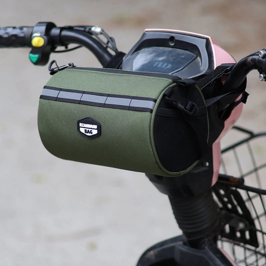 Bike Handlebar Bag ⎜ Compact Frame Bag with Large Capacity and Reflective Strip