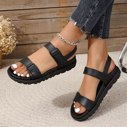 Women's Sporty Sandals ⎜ Comfortable Summer Shoes with Velcro Fastener and Soft Sole for Everyday Wear & Beach