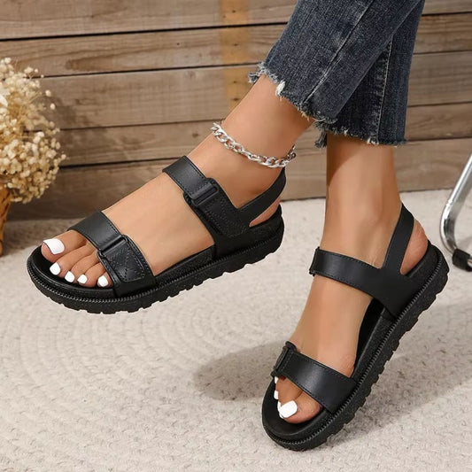 Women's Sporty Sandals ⎜ Comfortable Summer Shoes with Velcro Fastener and Soft Sole for Everyday Wear & Beach
