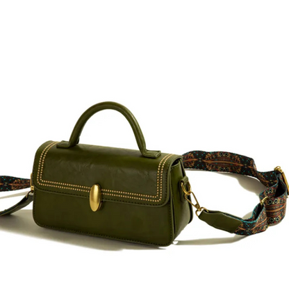 Retro Shoulder Bag for Women ⎜ Stylish Bag with Golden Details