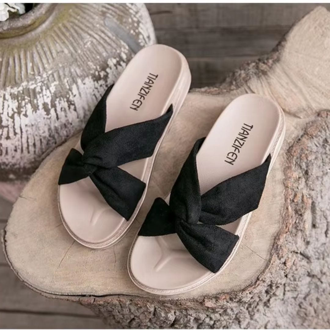 Women's Summer - Style Sandals ⎜ Comfortable Shoes with a Bow Design for a Casual Look
