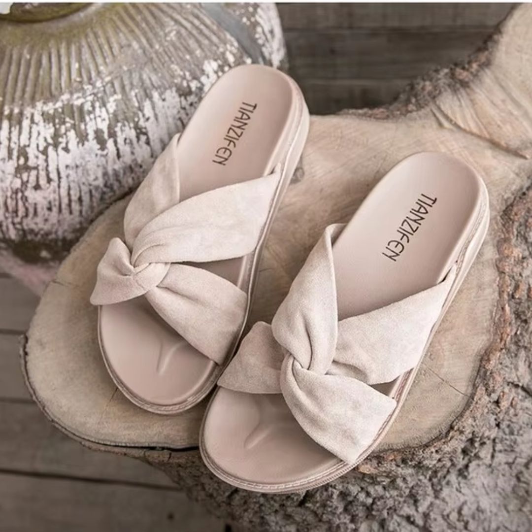 Women's Summer - Style Sandals ⎜ Comfortable Shoes with a Bow Design for a Casual Look