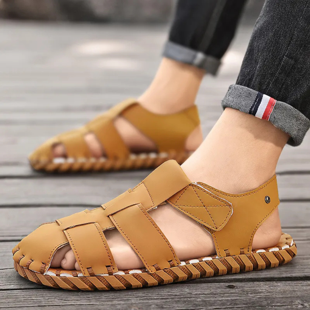 Men's Sandals ⎜ Comfortable Leather Shoes with a Breathable Design for Summer