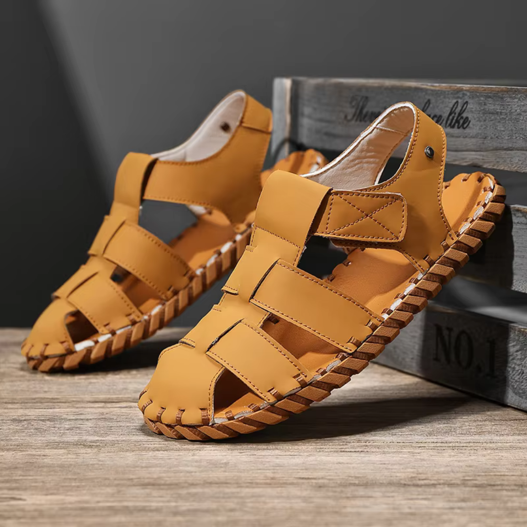 Men's Sandals ⎜ Comfortable Leather Shoes with a Breathable Design for Summer