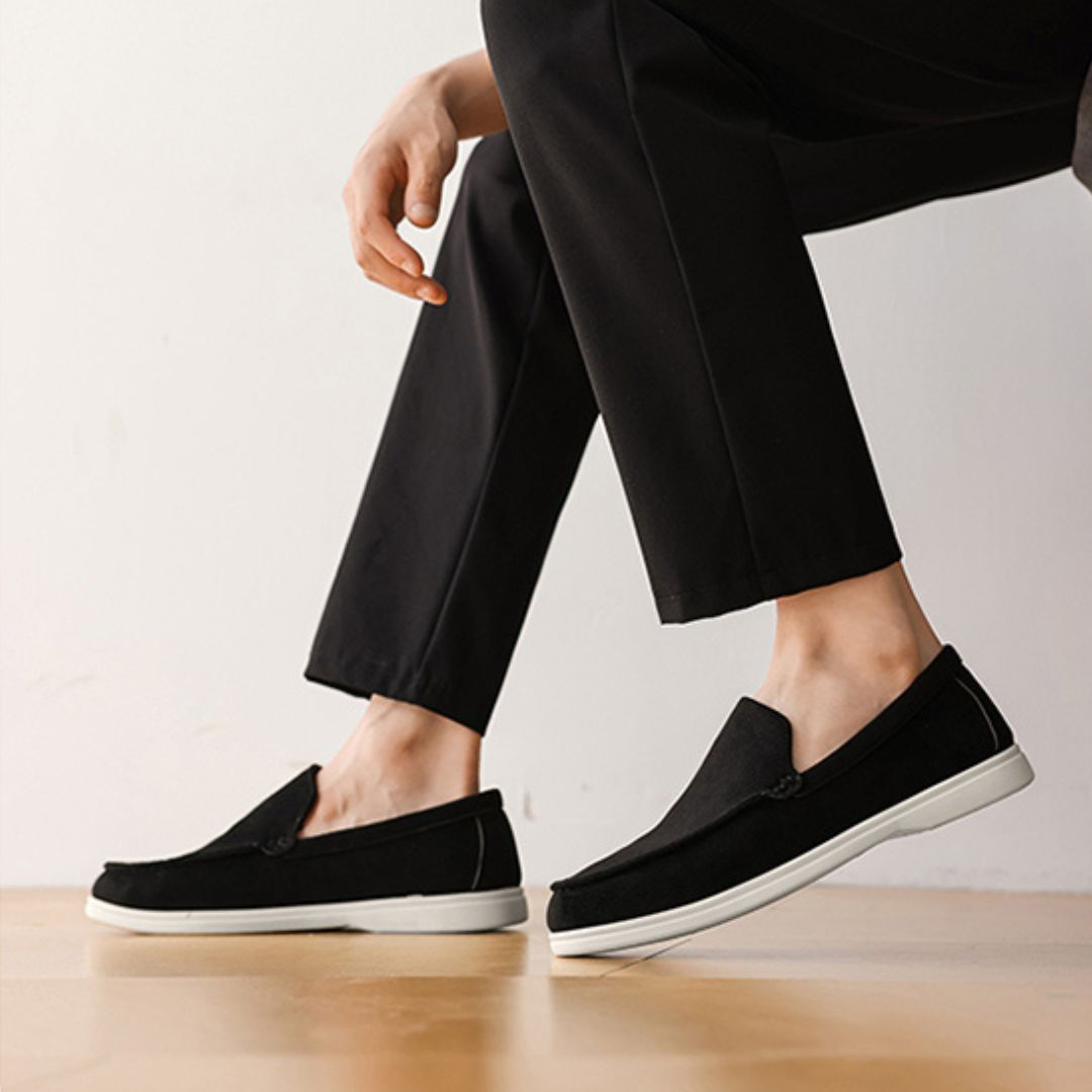 Men's Slip - on Moccasins ⎜ Lightweight Suede Shoes for Summer and Leisure
