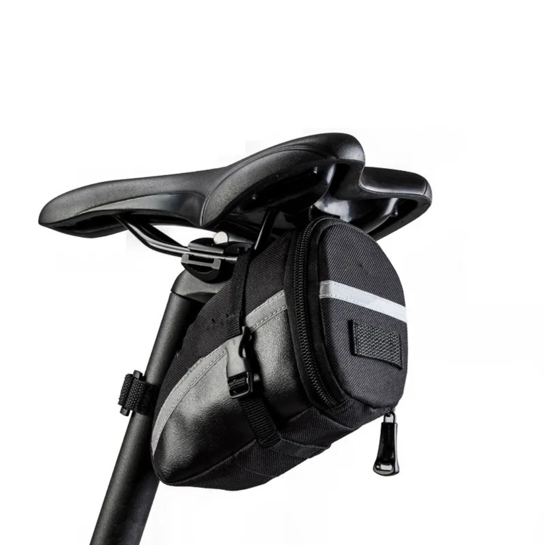 Saddle Bag for Bike ⎜ Compact Rear Bag with Zip and Reflective Strip