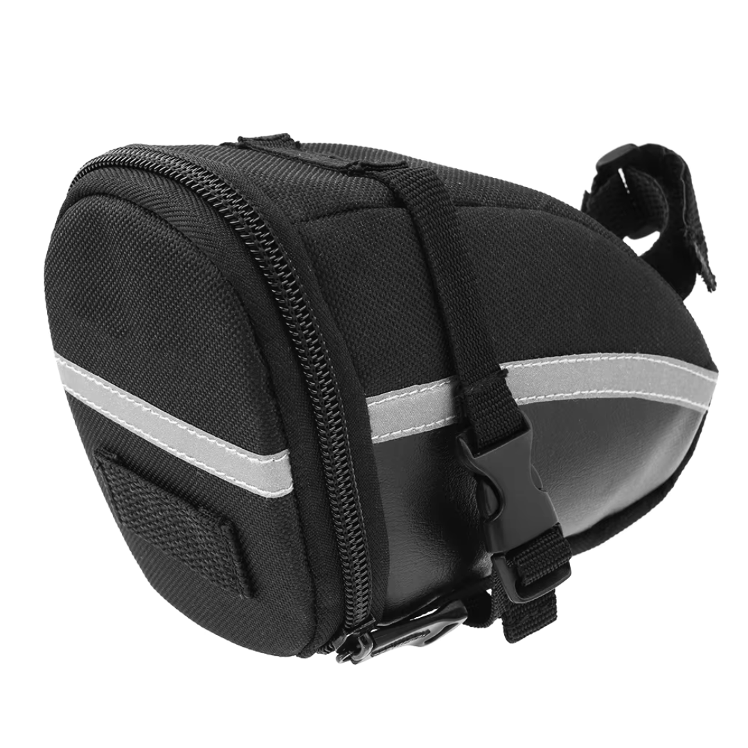 Saddle Bag for Bike ⎜ Compact Rear Bag with Zip and Reflective Strip