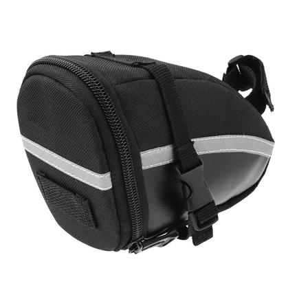 Saddle Bag for Bike ⎜ Compact Rear Bag with Zip and Reflective Strip