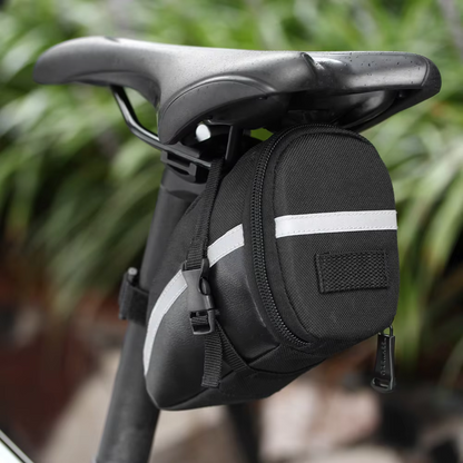 Saddle Bag for Bike ⎜ Compact Rear Bag with Zip and Reflective Strip
