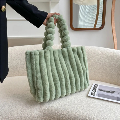 Plush Bag for Women ⎜ Large Shoulder Bag with Soft Material and Stylish Design