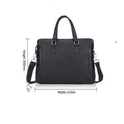 Laptop Bag for Men ⎜ Genuine Leather Briefcase with a Stylish Design and Space for a 14 - Inch Laptop