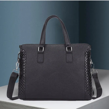 Laptop Bag for Men ⎜ Genuine Leather Briefcase with a Stylish Design and Space for a 14 - Inch Laptop
