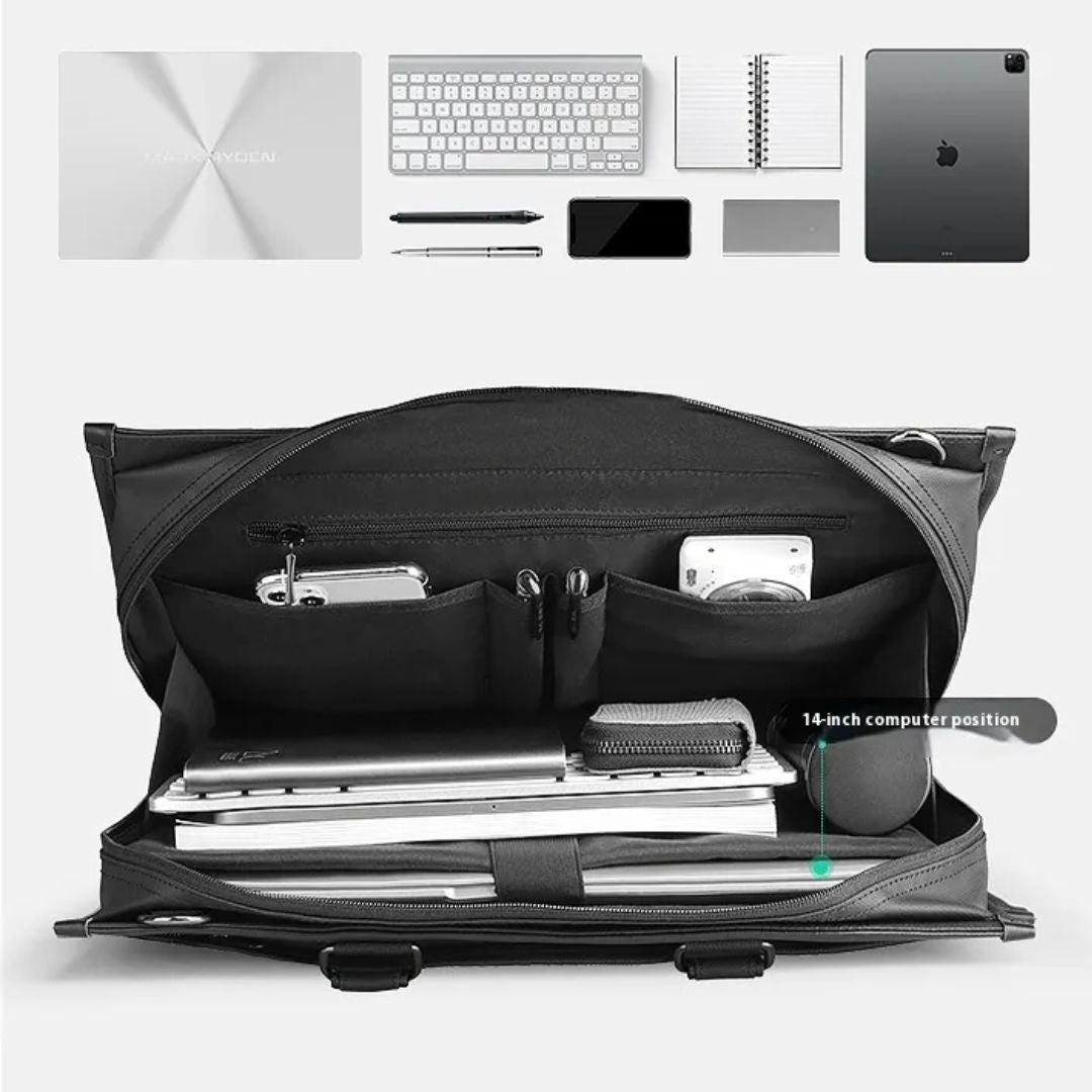 Laptop Bag for Men ⎜ Slim Business Briefcase with Carrying Handles and Padded Laptop Compartment