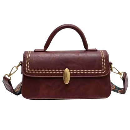 Retro Shoulder Bag for Women ⎜ Stylish Bag with Golden Details