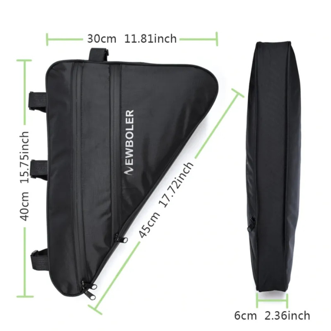 Triangular Bike Frame Bag ⎜ Large Capacity with Secure Velcro Fastener and Water - Repellent Material