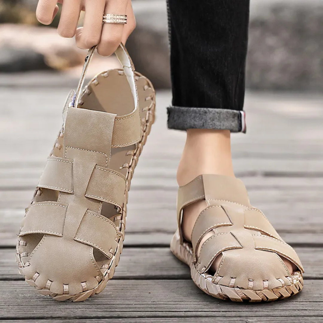 Men's Sandals ⎜ Comfortable Leather Shoes with a Breathable Design for Summer