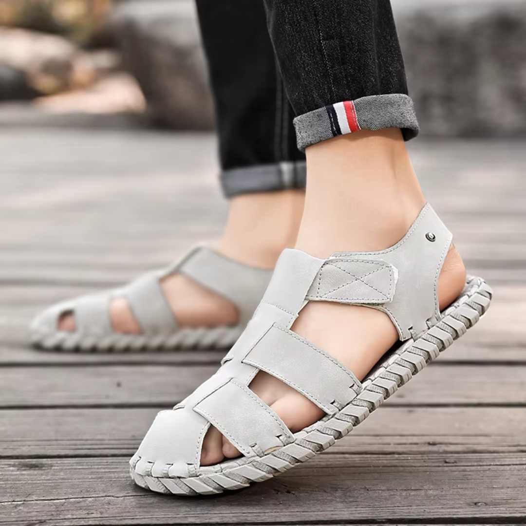 Men's Sandals ⎜ Comfortable Leather Shoes with a Breathable Design for Summer