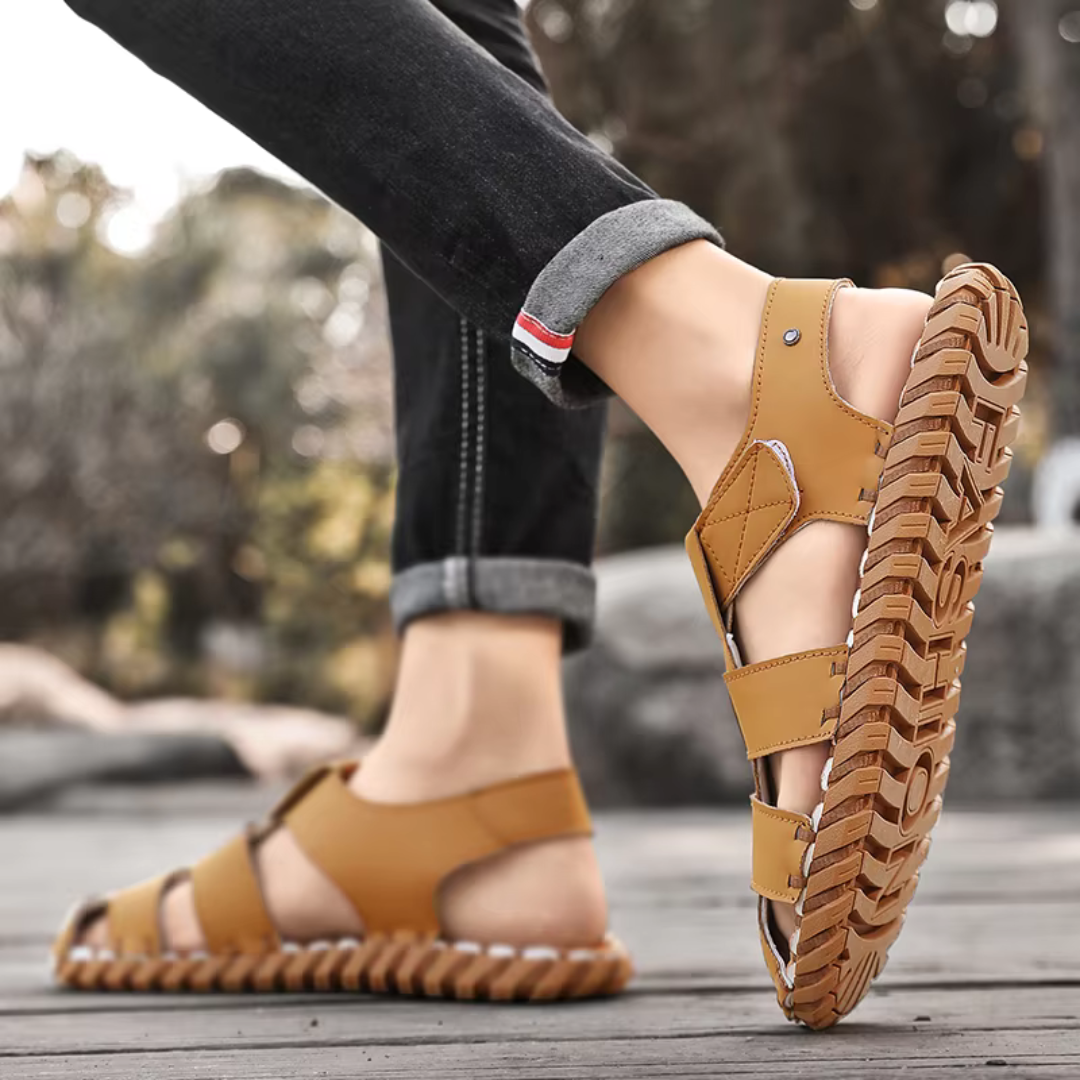 Men's Sandals ⎜ Comfortable Leather Shoes with a Breathable Design for Summer