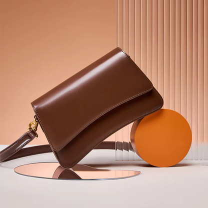 Shoulder Bag for Women ⎜ Stylish Shoulder Bag Made From High - Quality Leather with Gold Accents
