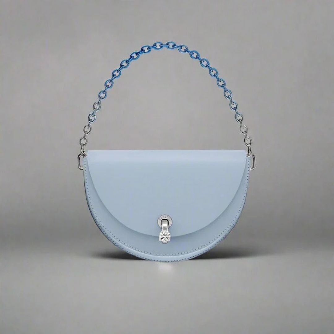 Shoulder Bag for Women ⎜ Stylish Handbag with Diamante Fastening and Chain Strap