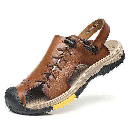 Men's Sandals ⎜ Comfortable Oversized Leather Shoes for Summer and Outdoor Activities