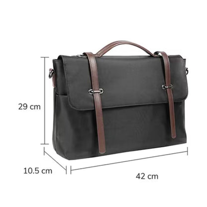Shoulder Bag for Men ⎜ Casual Canvas Bag with Carrying Handle and Stylish Straps for Everyday Use and the Office