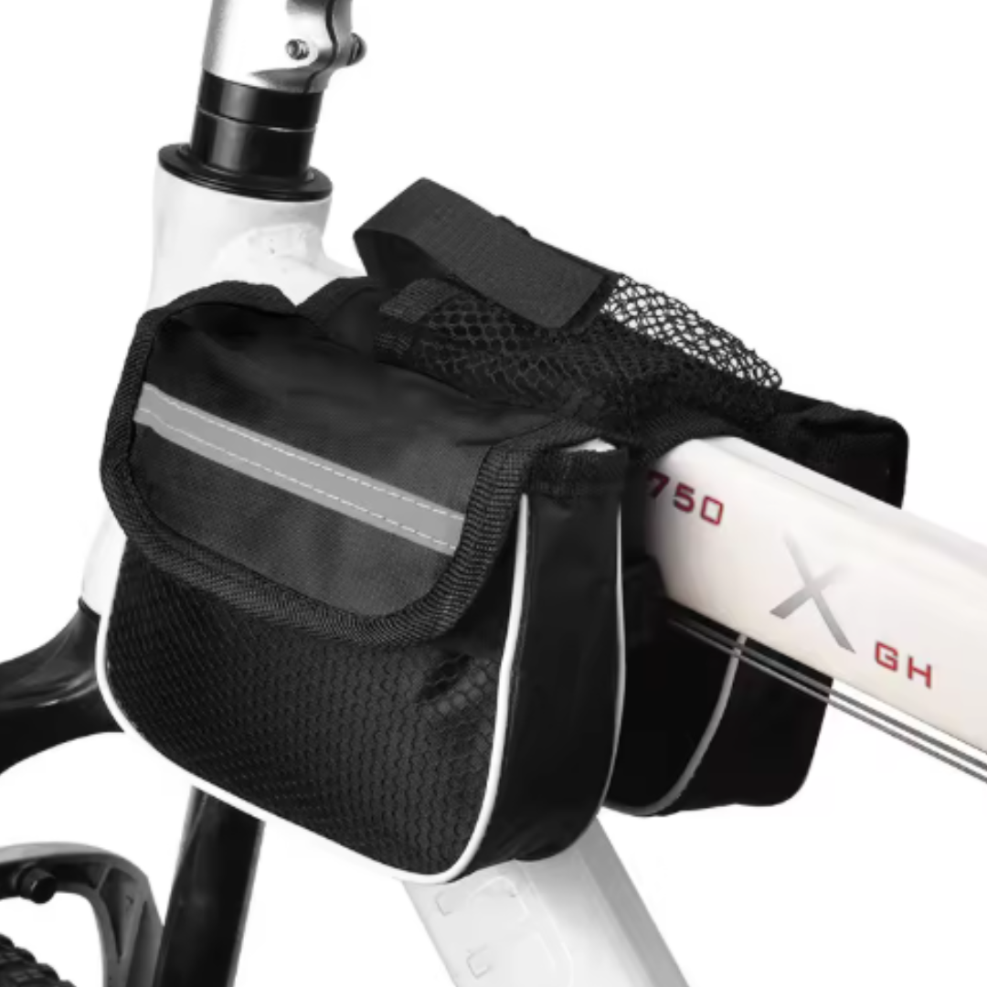 Bike Frame Bag with Mobile Phone Compartment ⎜ Waterproof Top Tube Bag with Storage Space and Touchscreen Window