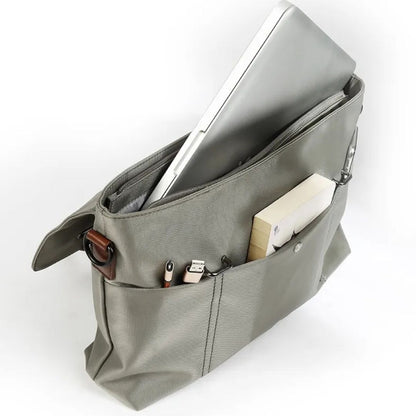 Shoulder Bag for Men ⎜ Casual Canvas Bag with Carrying Handle and Stylish Straps for Everyday Use and the Office
