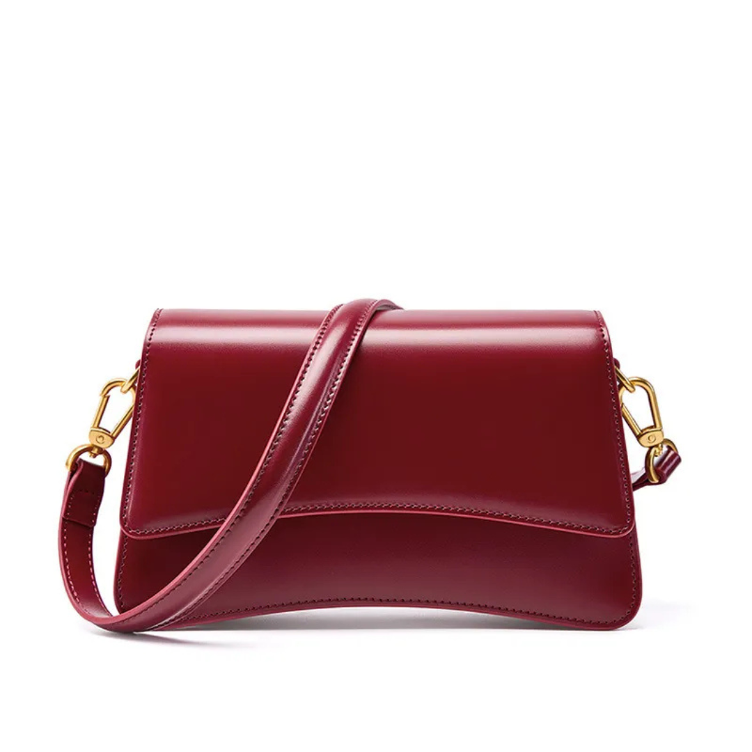 Shoulder Bag for Women ⎜ Stylish Shoulder Bag Made From High - Quality Leather with Gold Accents