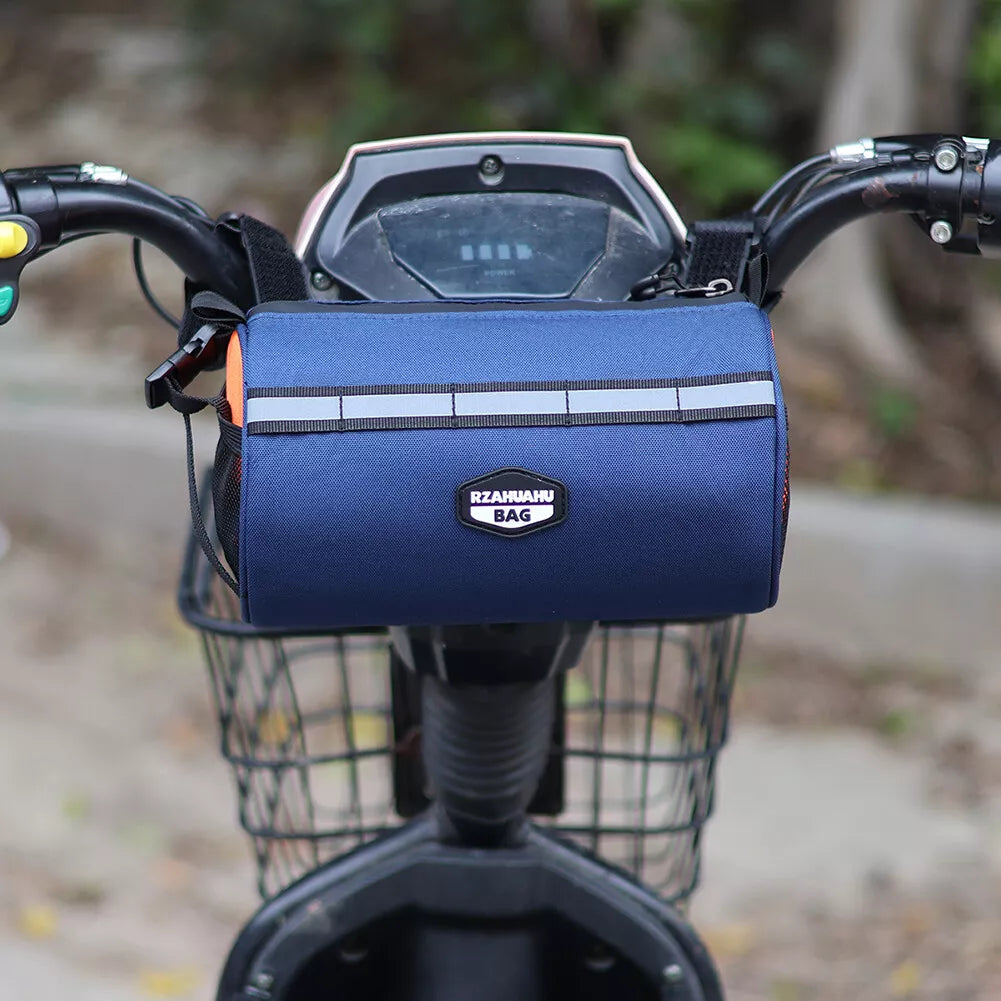 Bike Handlebar Bag ⎜ Compact Frame Bag with Large Capacity and Reflective Strip