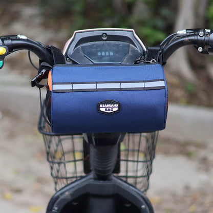 Bike Handlebar Bag ⎜ Compact Frame Bag with Large Capacity and Reflective Strip