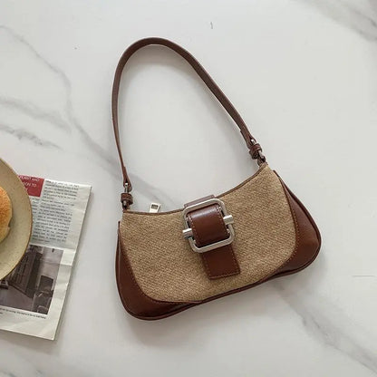 Vintage Baguette Bag with Large Buckle ⎜ Stylish Accessory for a Modern Look