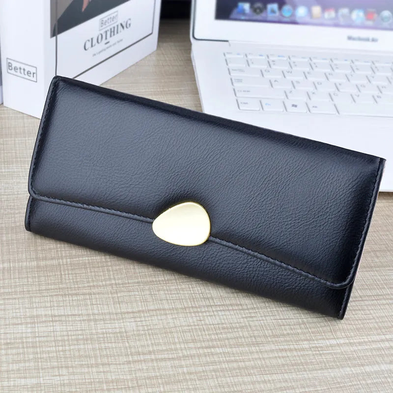 Women's Wallet in Long Format ⎜ Soft Leather Wallet with Lots of Card Slots and Large Storage Space