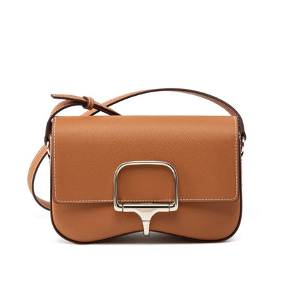 Leather Shoulder Bag for Women ⎜ Elegant Bag with Buckle Fastening and Adjustable Strap