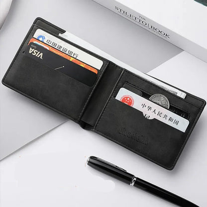 Leather Wallet for Men ⎜ Practical Wallet with Several Card Slots and Zip Compartment