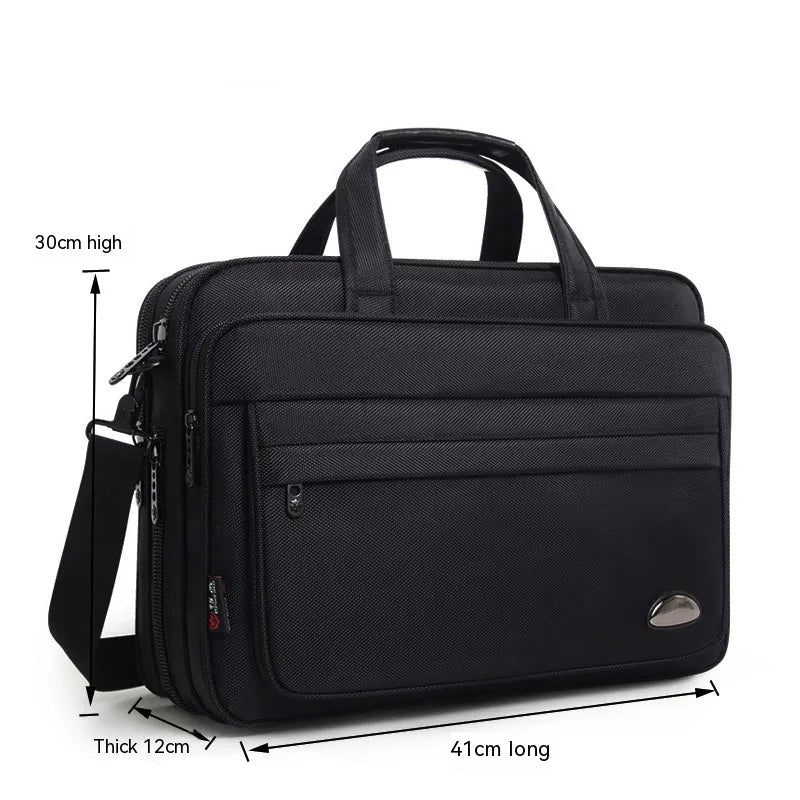 Laptop Bag for Men ⎜ Waterproof Oxford Briefcase with Plenty of Storage Space and Robust Workmanship