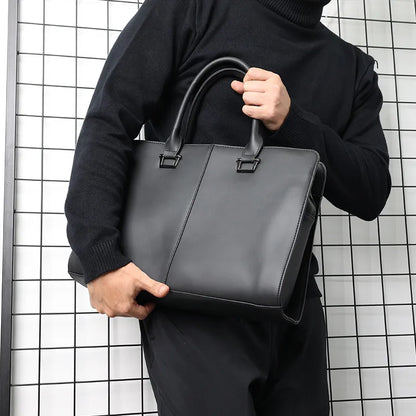 Business Bag for Men ⎜ Elegant Briefcase with Carrying Handles and Slim Design for the Office and Meetings