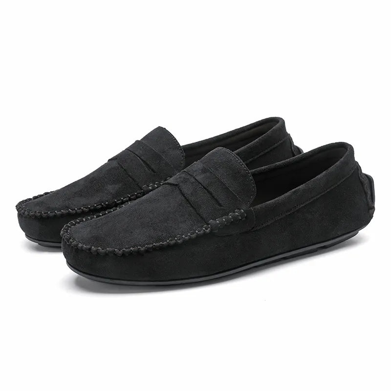 Hand - Sewn Men's Moccasins ⎜ Comfortable Velvet Leather Shoes for Everyday Wear and Leisure