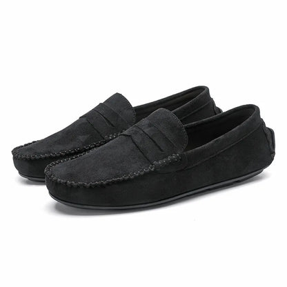 Hand - Sewn Men's Moccasins ⎜ Comfortable Velvet Leather Shoes for Everyday Wear and Leisure