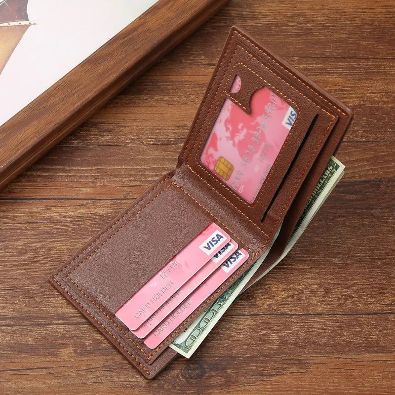 Men's Card Holder with Multiple Compartments ⎜ Slim Faux Leather Wallet with a Classic Design