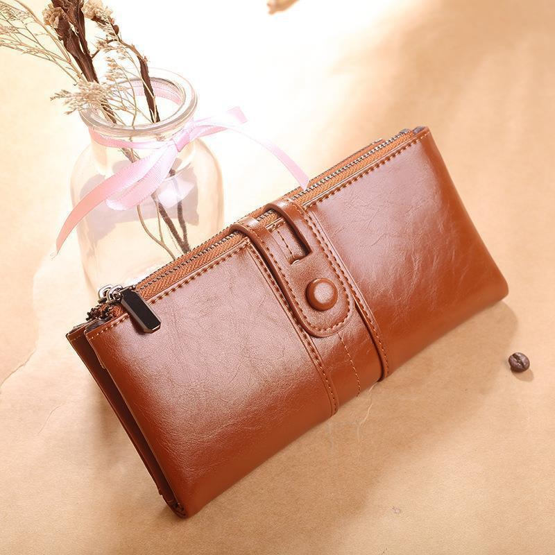 Ladies ' Long Wallet with Press Stud ⎜ Plenty of Space for Cards and Cash