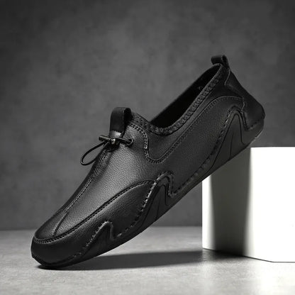 Men's Outdoor Slip - on Shoes ⎜ Comfortable Leather Trekking Shoes for Everyday Wear and Travelling
