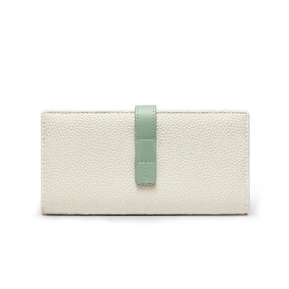 Women's Wallet with Contrasting Colour ⎜ Long Design with Practical Clasp and Space for Several Cards