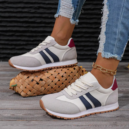 Women's Trainers ⎜ Fashionable Shoes with Contrasting Stripes and a Comfortable Sole for Everyday Wear and Leisure