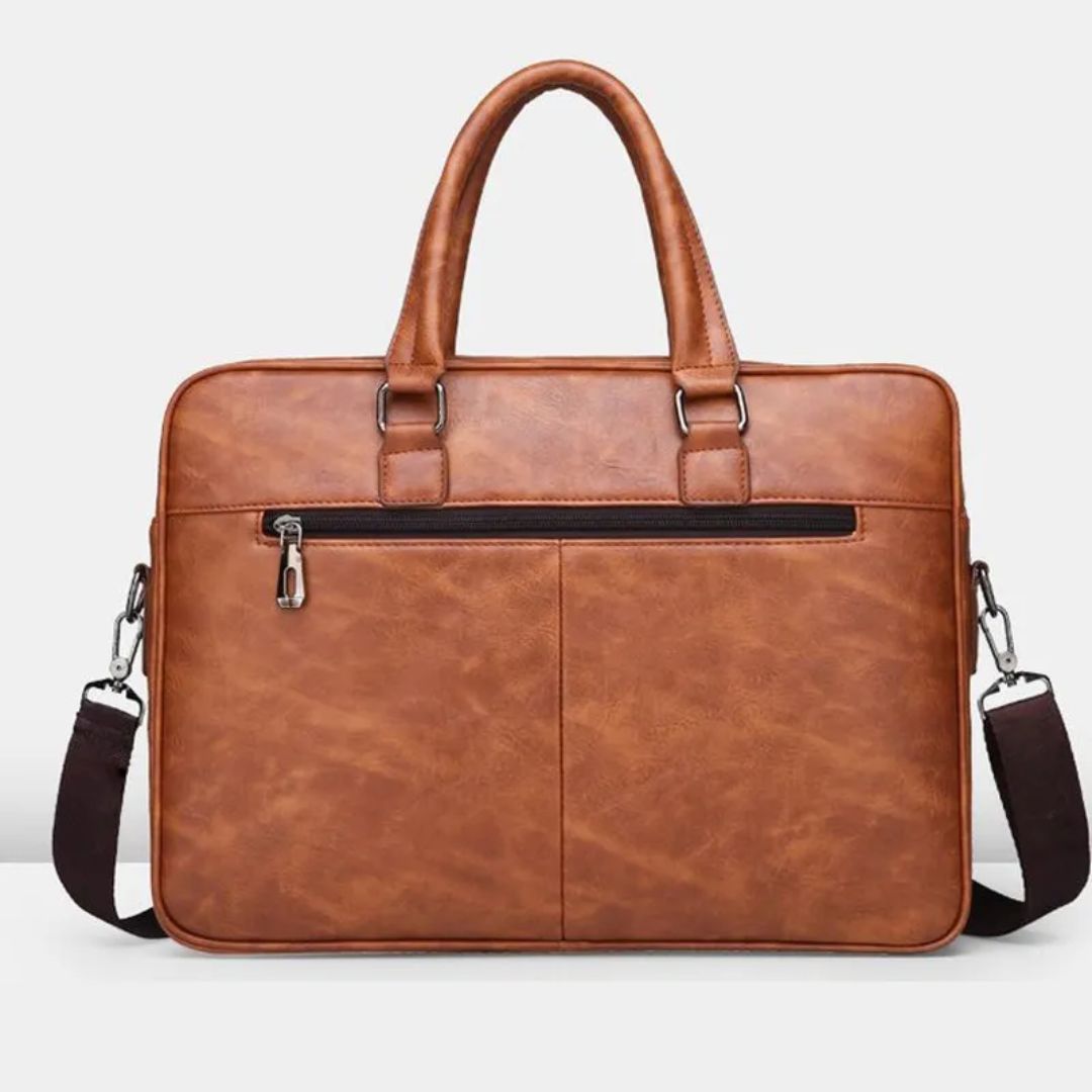 Laptop Bag for Men ⎜ Elegant Faux Leather Briefcase with Plenty of Storage Space and Practical Compartments
