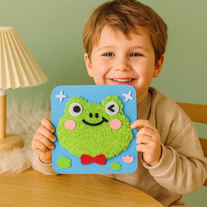 DIY Animal Craft Kit for Kids ⎜ Creative Handmade Material Set with Cartoon Stickers for Fun Learning and Play