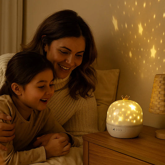 Starry Sky Projector Night Light ⎜ Rotating LED Lamp with Music and Scene Slides for Relaxing Atmosphere