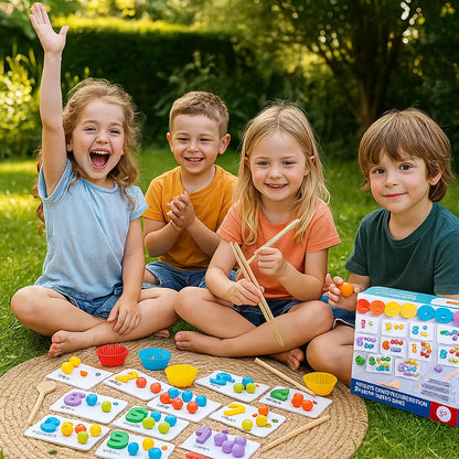 Montessori Math Puzzle for Kids ⎜ Educational Bead Matching Game for Number Recognition and Counting Skills