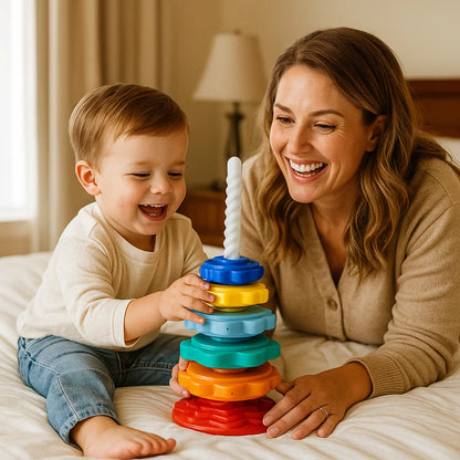Rainbow Spin and Color Tower Toy