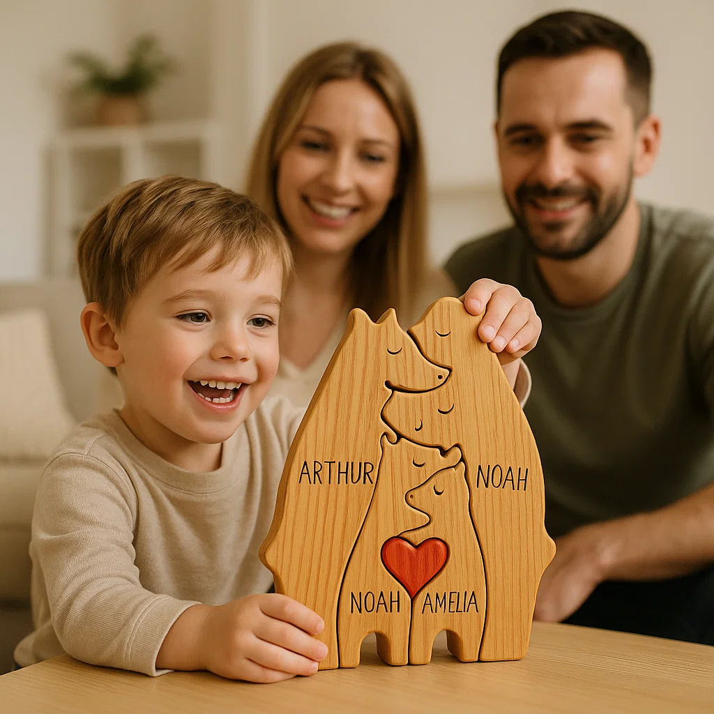 Handcrafted Personalized Bear Family
